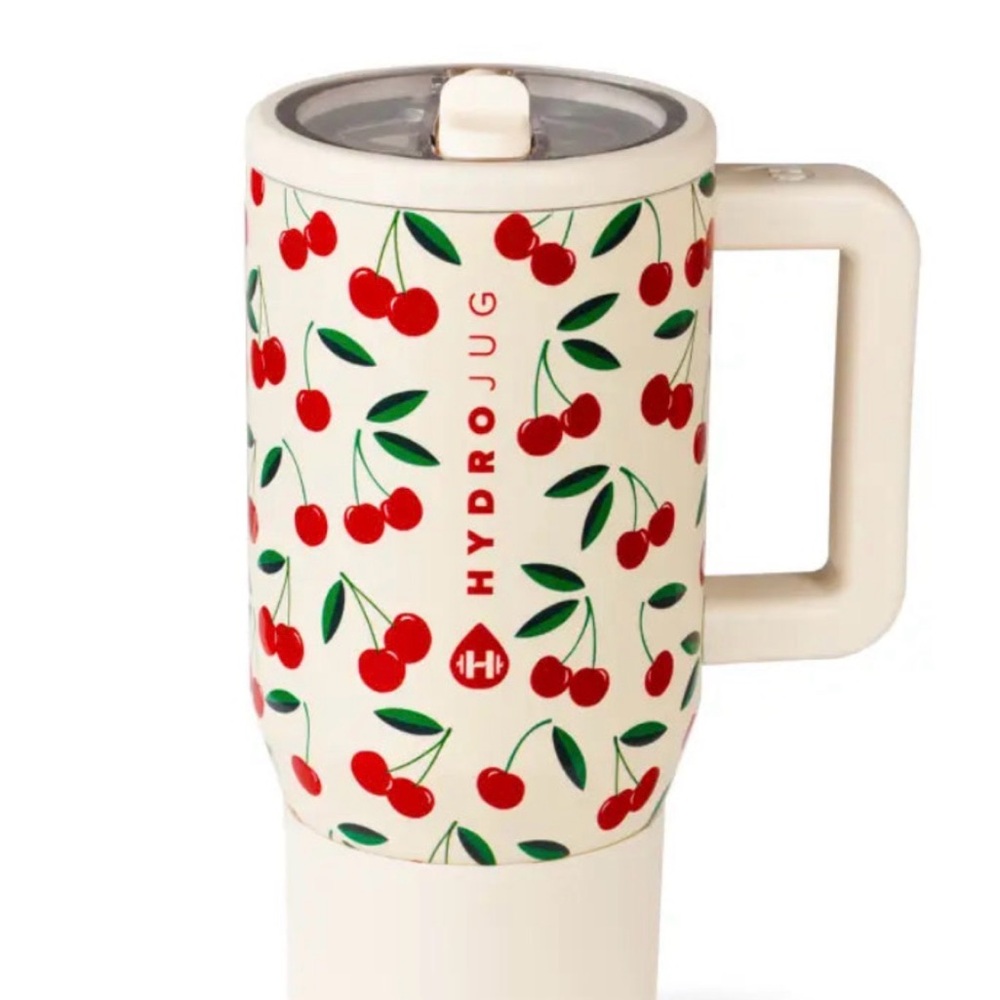 Hydrojug Cherry Patterned Travel Tumbler